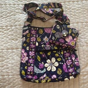 Vera Bradley Hipster Cross Body Purse + Matching Wallet